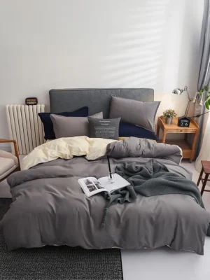 Bộ chăn ga gối Goni Chill màu Xám Sữa