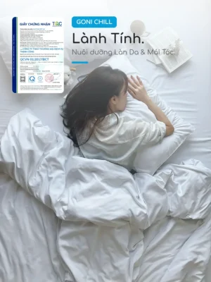 Bộ chăn ga gối Goni Chill màu Trắng - Ảnh 3