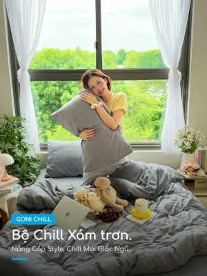 Alternative view of Bộ chăn ga gối Goni Chill màu Xám
