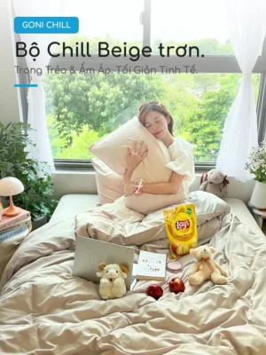 Alternative view of Bộ chăn ga gối Goni Chill màu Beige