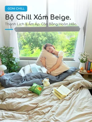 Alternative view of Bộ chăn ga gối Goni Chill màu Xám Beige