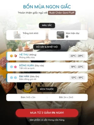 Bộ chăn ga gối Goni Chill màu Đen Beige - Ảnh 7