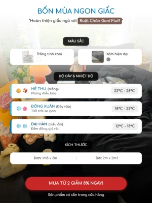 Bộ chăn ga gối Goni Chill màu Đen - Ảnh 7