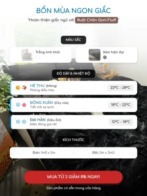 Bộ chăn ga gối Goni Chill hoạ tiết Đen Cẩm Thạch - Ảnh 7