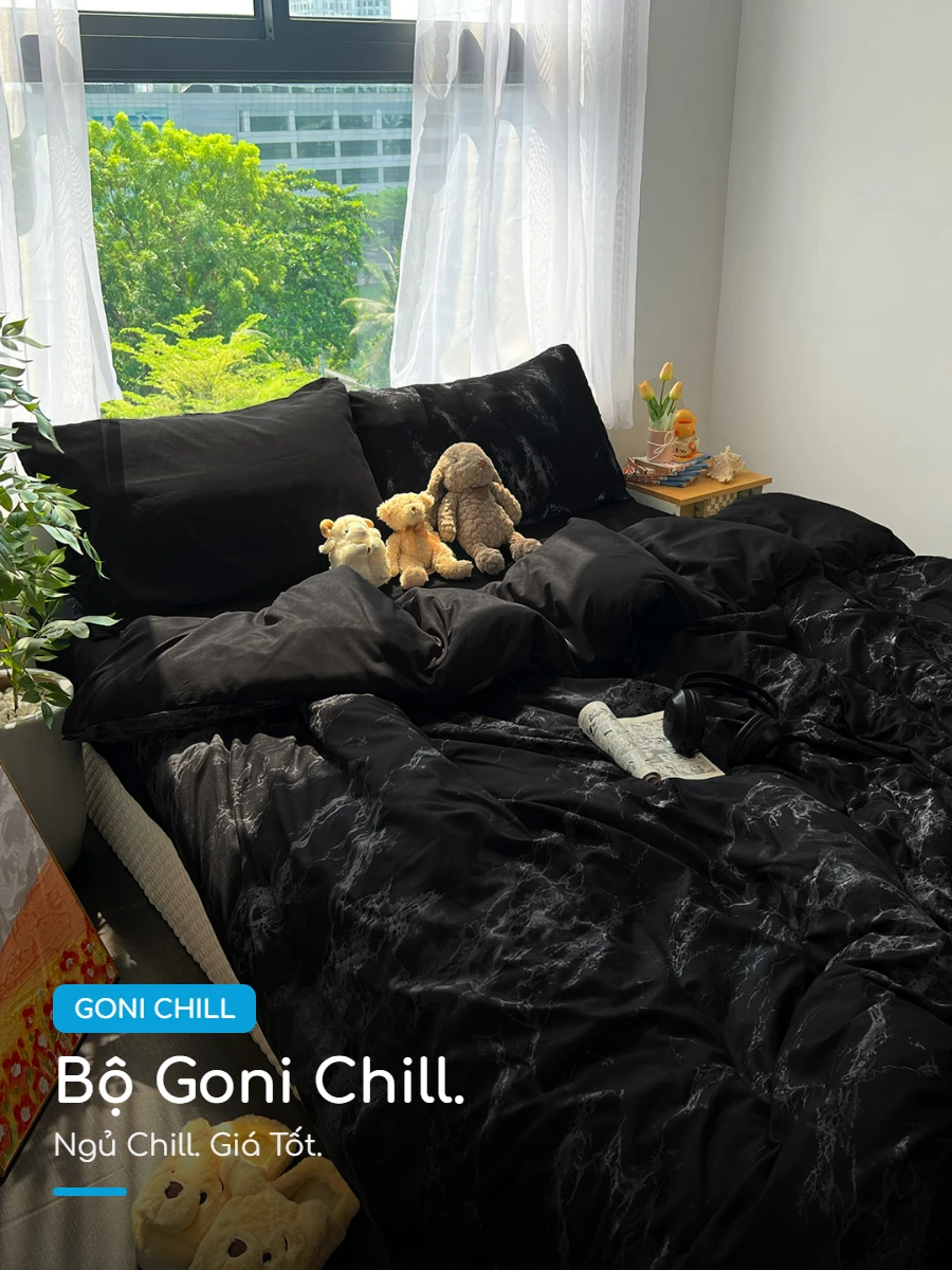 Goni Chill Đen Cẩm Thạch Trọn Bộ