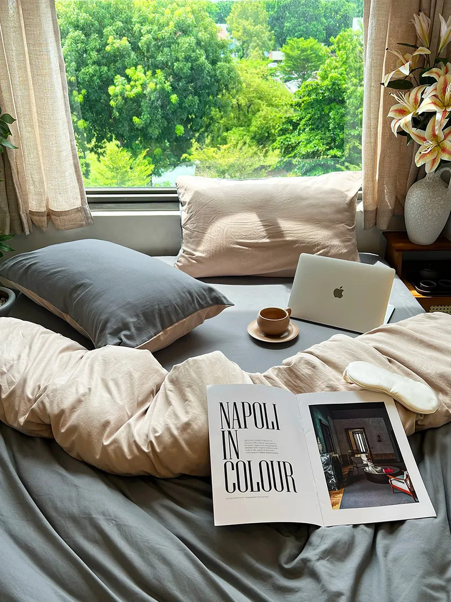 Gối nằm Goni Fresh Beige Xám