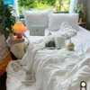 Bộ chăn ga gối Goni Chill màu Trắng