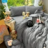 Bộ chăn ga gối Goni Chill màu Xám
