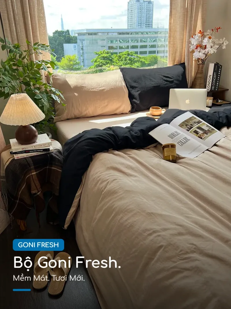 Goni Fresh Đen Beige Trọn Bộ