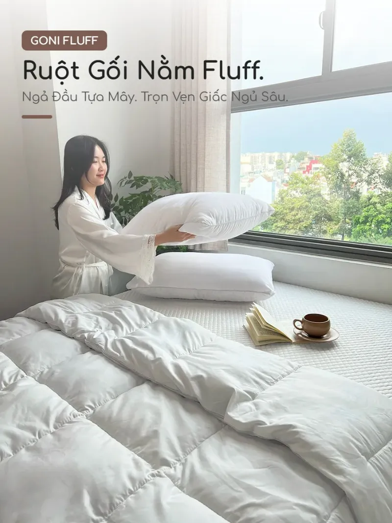Ruột gối nằm Goni Fluff 53 Góc nghỉ ngơi êm ái cùng ruột gối Fluff