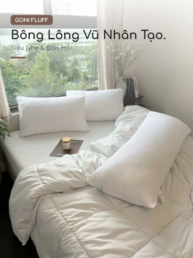 Ruột gối ôm chữ nhật Goni Fluff 49 Ruột gối ôm Goni Fluff cao cấp