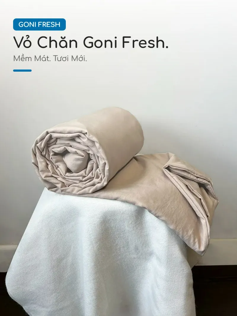 Vỏ chăn Goni Fresh màu Beige thanh lịch