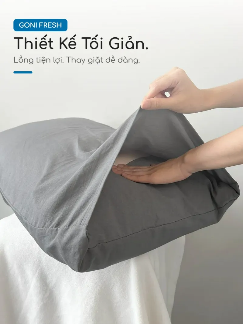 Vỏ gối nằm Goni Fresh 50 Vỏ gối nằm Goni Fresh màu đen