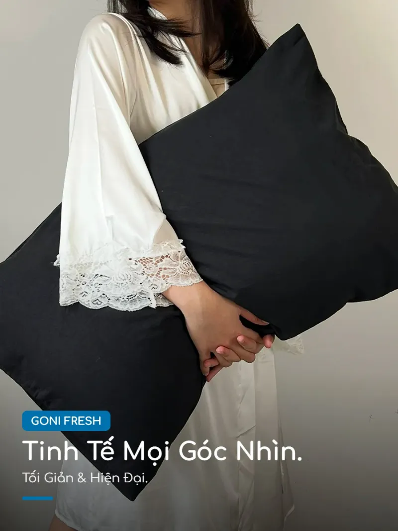Vỏ gối nằm Goni Fresh 51 Góc decor phòng ngủ với vỏ gối Goni Fresh
