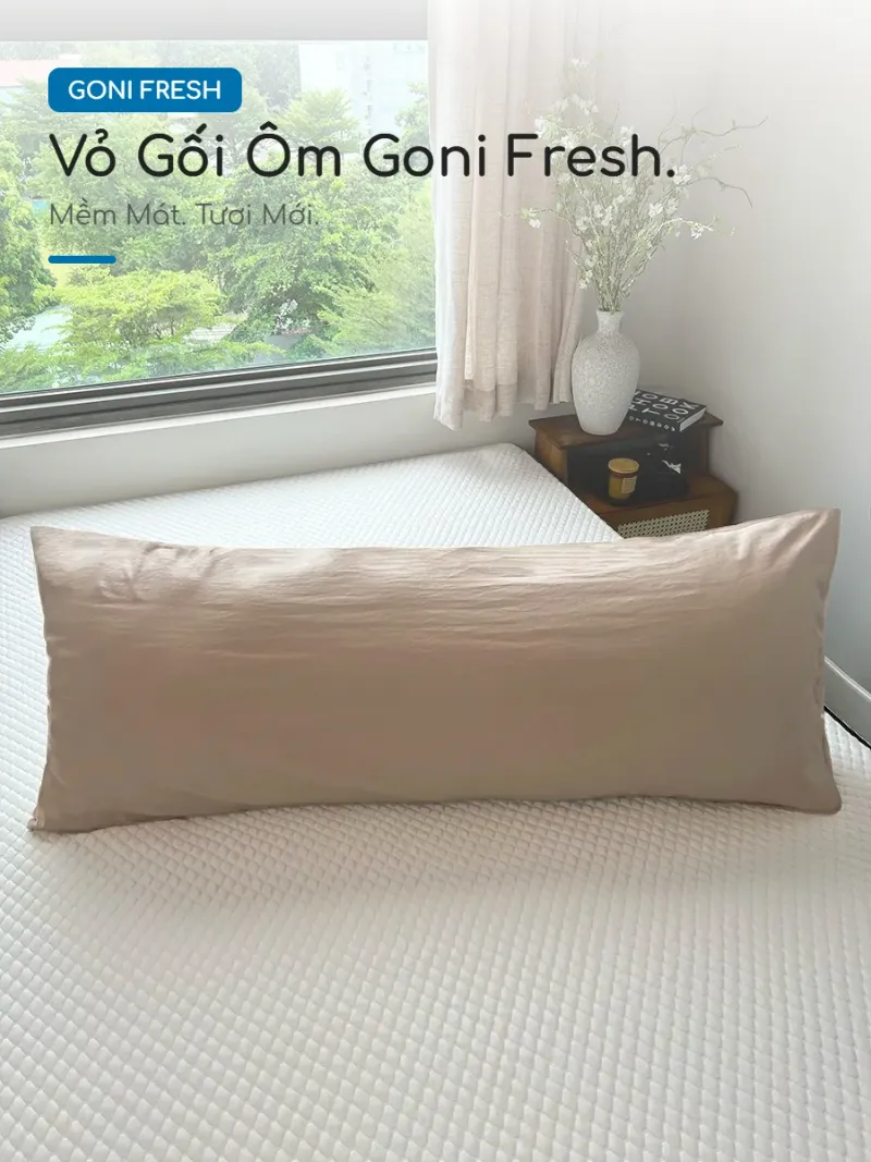Vỏ gối ôm chữ nhật Goni Fresh 46 Vỏ gối ôm chữ nhật Goni Fresh êm ái
