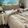Bộ chăn ga gối Goni Fresh màu Beige nhăn